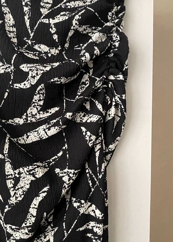 Desenli Drapeli Siyah Hamile Uzun Etek - Görsel 2