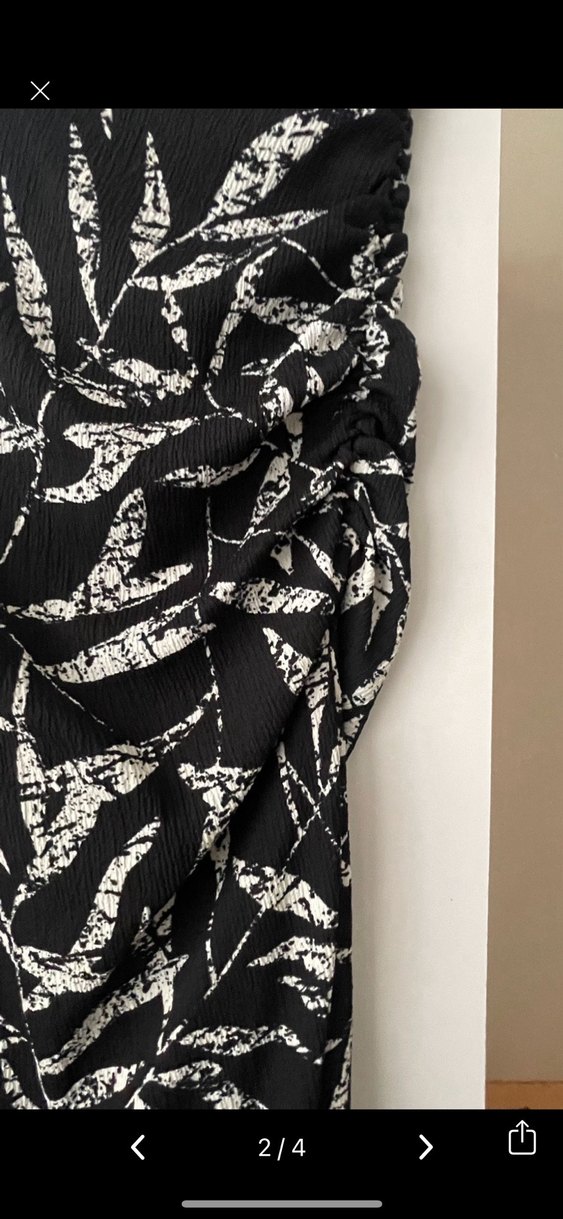 Desenli Drapeli Siyah Hamile Uzun Etek - Görsel 2