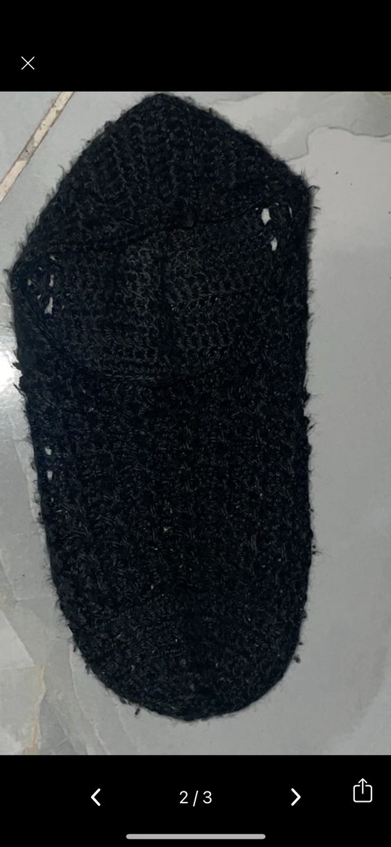 Siyah Örgü patik - Görsel 2