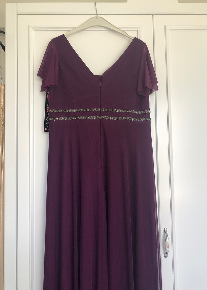 Mor Büyük Beden Abiye - Görsel 4