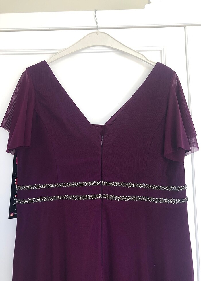 Mor Büyük Beden Abiye - Görsel 3