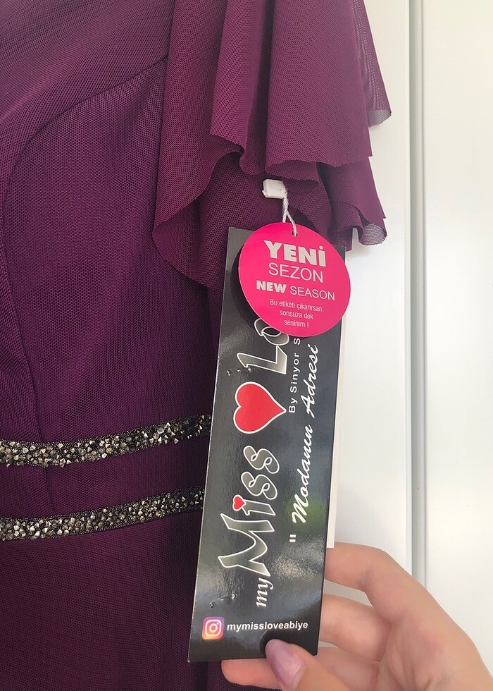 Mor Büyük Beden Abiye - Görsel 5