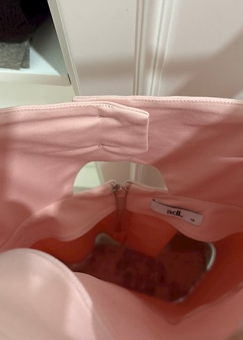 Adl Marka Pembe Mini Askılı Elbise - Görsel 4