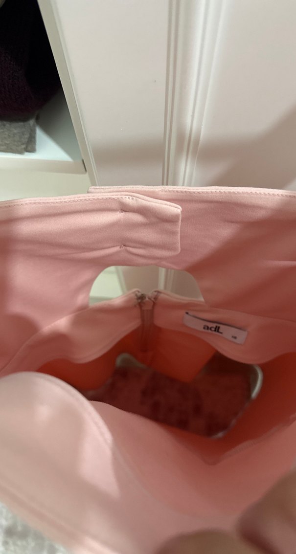 Adl Marka Pembe Mini Askılı Elbise - Görsel 4