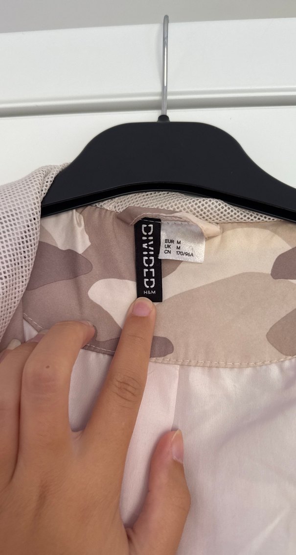 Bej Kamuflaj Desenli Midi Boy Kadın Ceket - Görsel 5