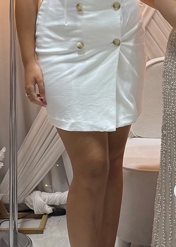 Beyaz Blazer Elbise - Görsel 6