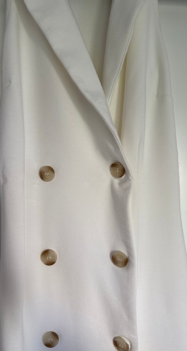 Beyaz Blazer Elbise - Görsel 3