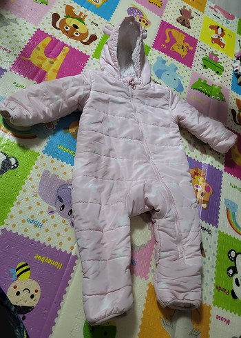 Kız Bebek Fermuarlı Pembe Tulum - Görsel 2