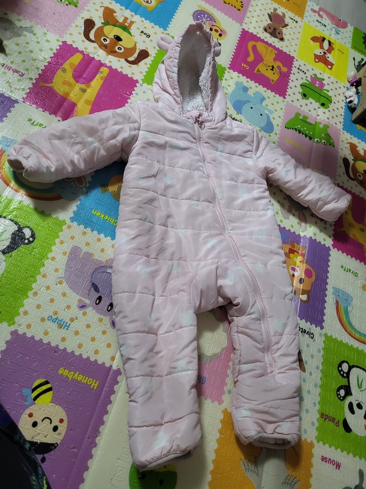 Kız Bebek Fermuarlı Pembe Tulum - Görsel 2