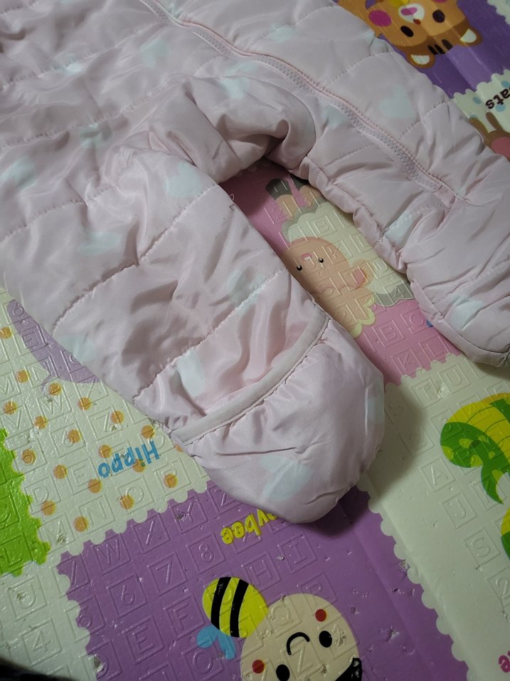 Kız Bebek Fermuarlı Pembe Tulum - Görsel 4