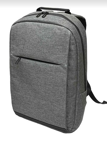 Diğer Gri Fermuarlı Minimalist Laptop Sırt Çantası