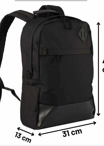 Diğer Siyah Minimalist Notebook Laptop Sırt Çantası