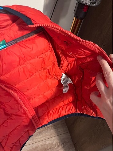 12-18 Ay Beden kırmızı Renk Unisex Benetton Bebek mont