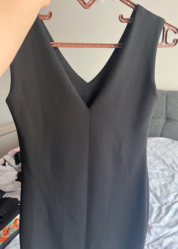 Siyah mini elbise - Görsel 2