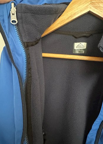 Parlak Mavi Fermuarlı Erkek Çocuk Mont - Görsel 4