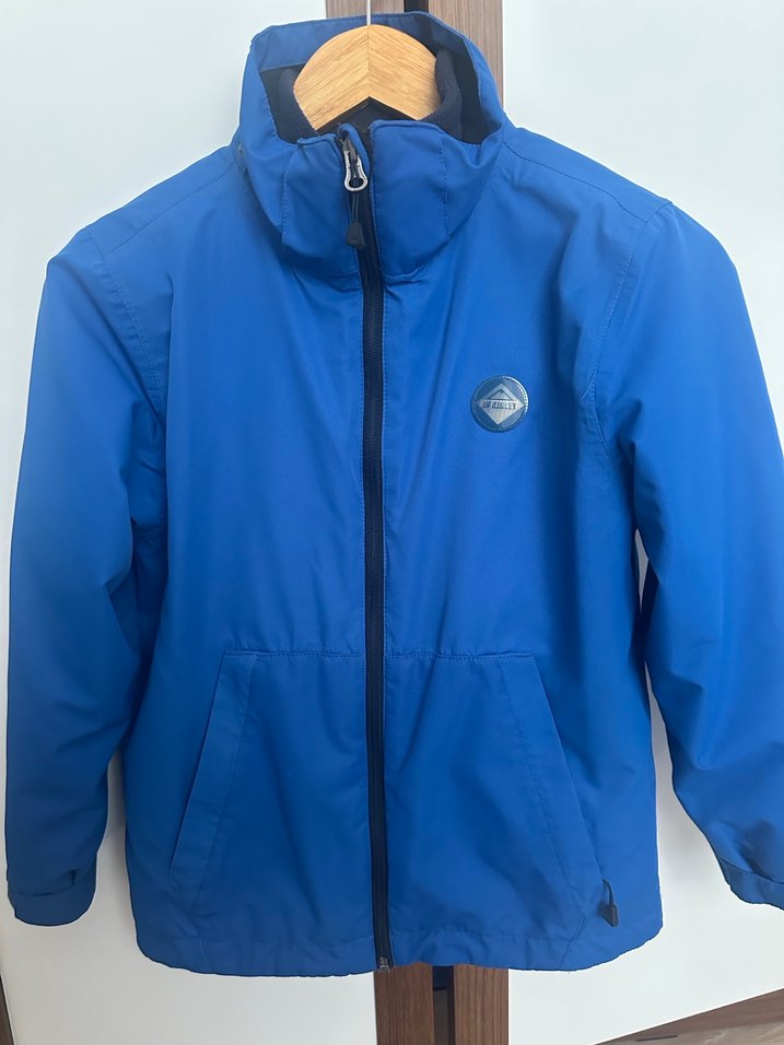 Parlak Mavi Fermuarlı Erkek Çocuk Mont - Görsel 5