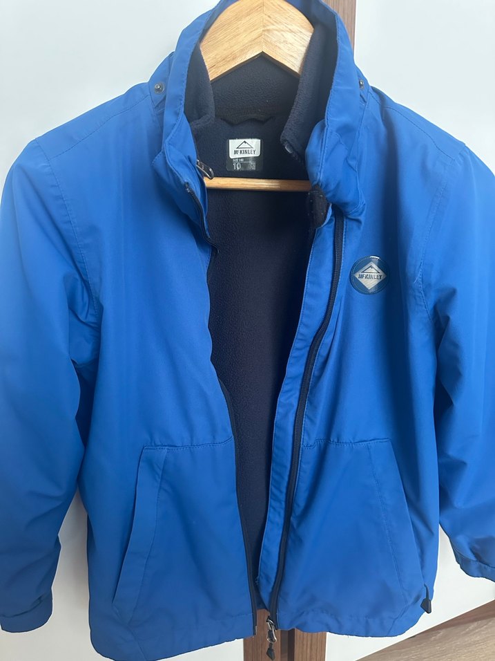 Parlak Mavi Fermuarlı Erkek Çocuk Mont - Görsel 3