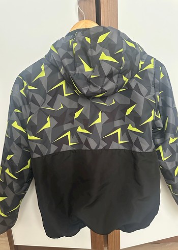 Sarı Siyah Baskılı Fermuarlı Erkek çocuk Mont - Görsel 4