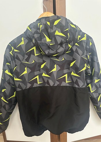 Sarı Siyah Baskılı Fermuarlı Erkek çocuk Mont - Görsel 5