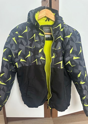 Sarı Siyah Baskılı Fermuarlı Erkek çocuk Mont - Görsel 2