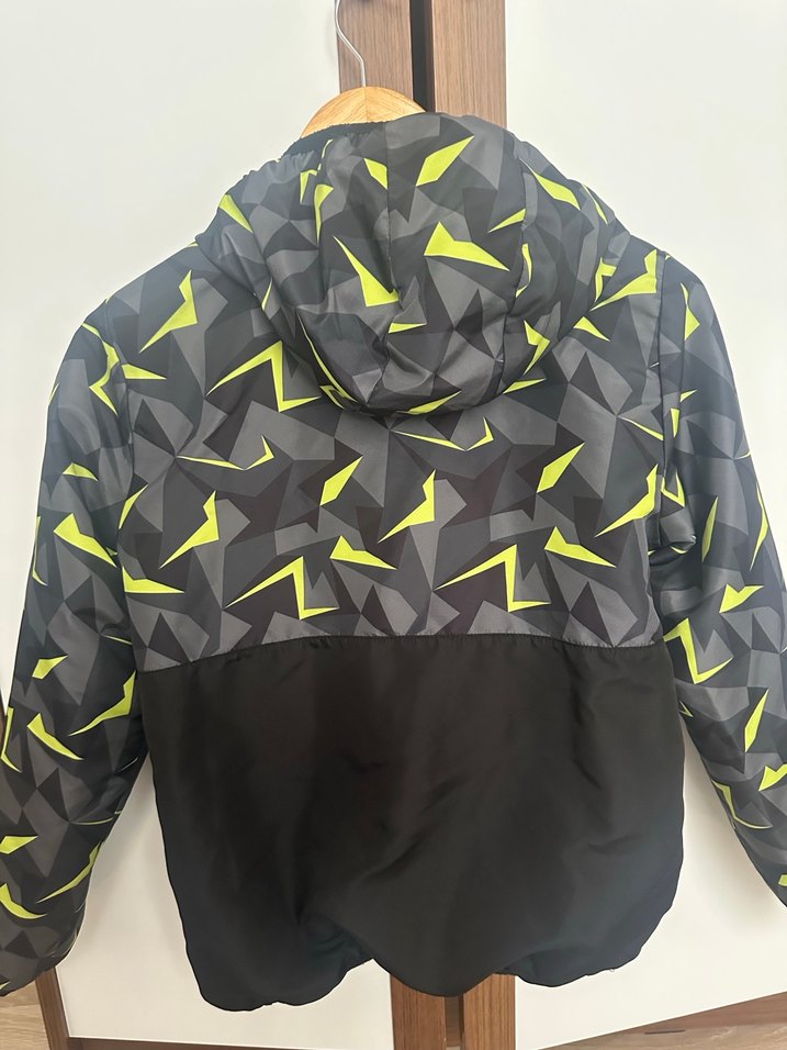 Sarı Siyah Baskılı Fermuarlı Erkek çocuk Mont - Görsel 5