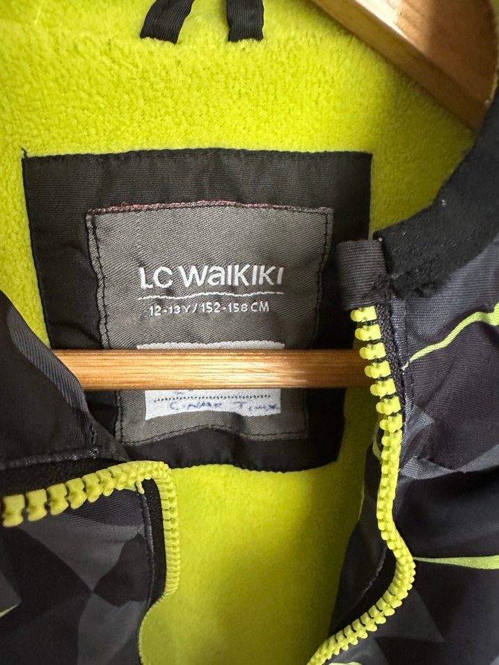 Sarı Siyah Baskılı Fermuarlı Erkek çocuk Mont - Görsel 3