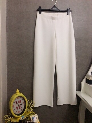 Midi boy beyaz pantolon