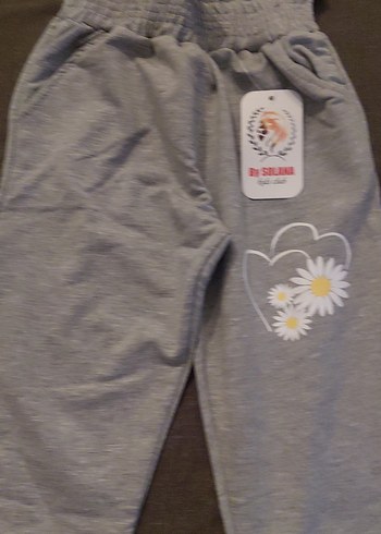 Gri Baskılı Kız Eşofmanı Takımı - Görsel 3