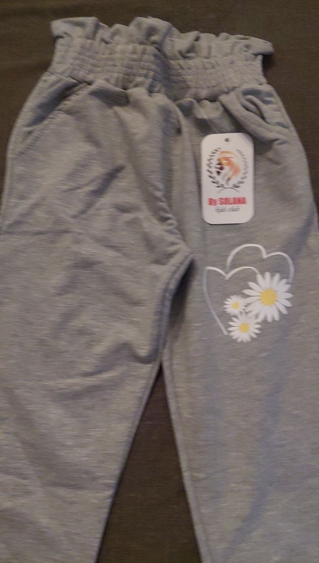 Gri Baskılı Kız Eşofmanı Takımı - Görsel 3