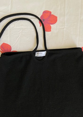 Bershka Siyah bel detaylı etek