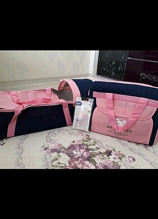 Bebek Taşıma Çantası+Bakım Çantası+Wee Baby Klasik Biberon