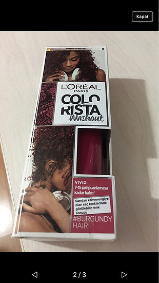L?OREAL PARIS ~ COLO RISTA - GEÇİCİ SAÇ BOYASI (BURGUNDY)
