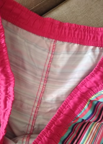 Renkli Çizgili Kadın deniz Şortu - Görsel 5