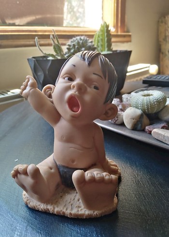 Vintage joimy kauçuk bebek