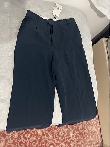 Zara Zara Lacivert Kumaş Pantolon