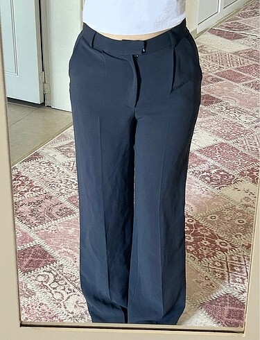m Beden Zara Lacivert Kumaş Pantolon