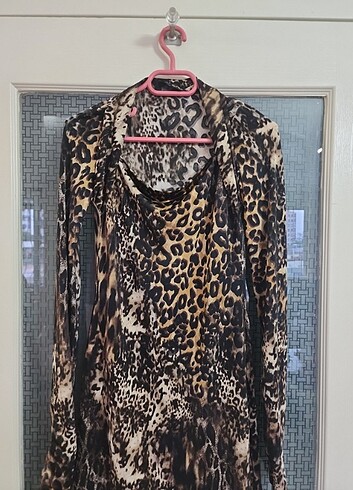 s Beden 36 beden leopar desenli elbise