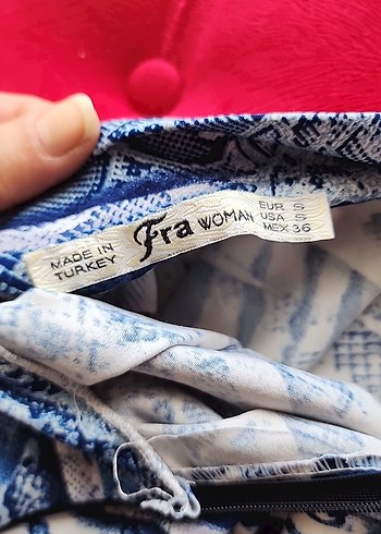 Bohem Gri-Mavi Piliseli Mini  etek - Görsel 6