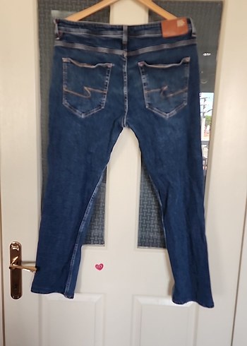 34 Beden Kadın Mavi Normal Boy Denim Kot Pantolon