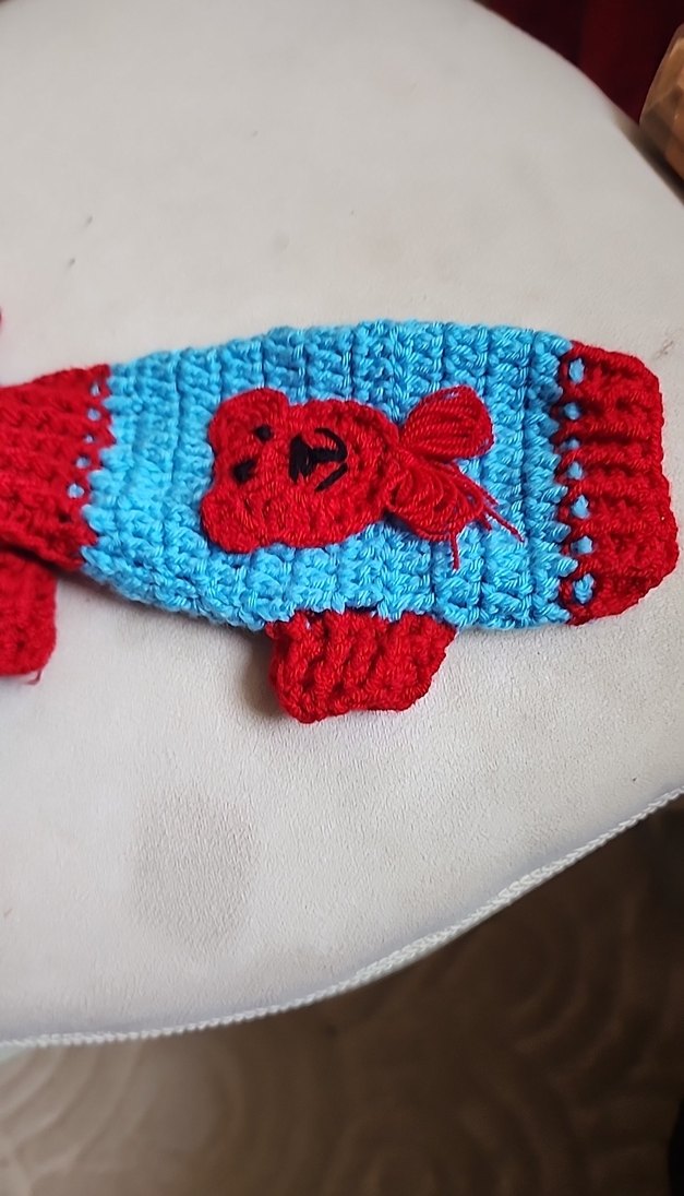 Renkli Örgü Kadın Eldivenleri Ayıcık Desenli - Görsel 2