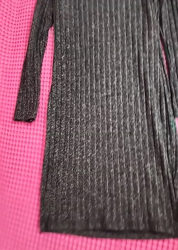 Gri Uzun Kollu Triko Elbise - Görsel 7