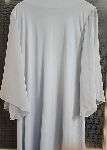 Uzun Kollu Mavi Kadın Sabahlık - Görsel 5