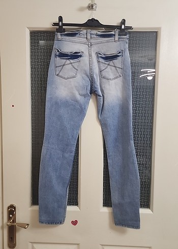 Gri Mavi Kadın Denim Pantolon - Görsel 4