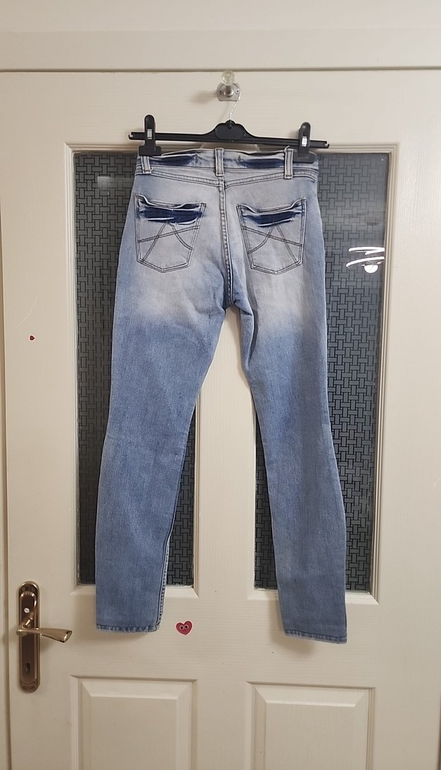 Gri Mavi Kadın Denim Pantolon - Görsel 4