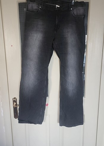 Sisley Koyu Gri Yikamali Denim Jean 54 Beden