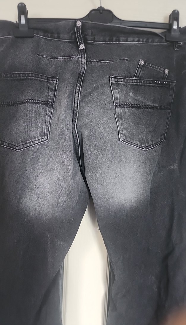 Koyu Gri Yıkamalı Denim Jean 54 beden — görsel 6/14