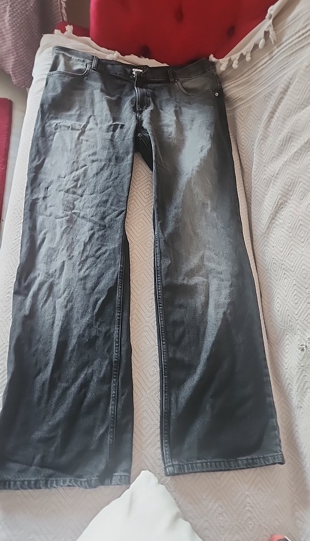 Koyu Gri Yıkamalı Denim Jean 54 beden — görsel 7/14
