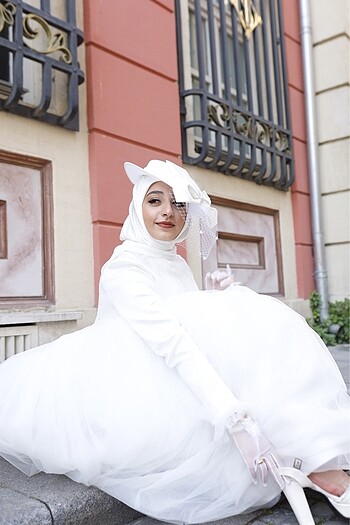 Nikah şapkası kep nikah eldiveni