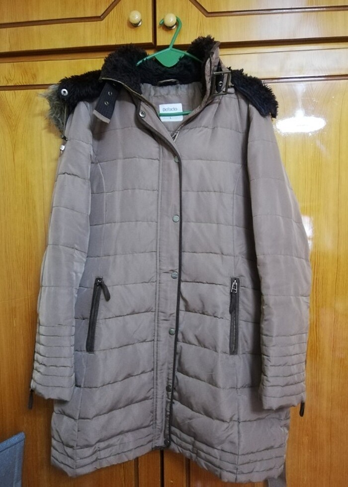 Defakto kapşonlu kaban  - Görsel 2