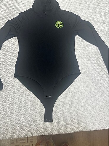 Forever 21 Kapşınlu uzun kol jarse kumaş body